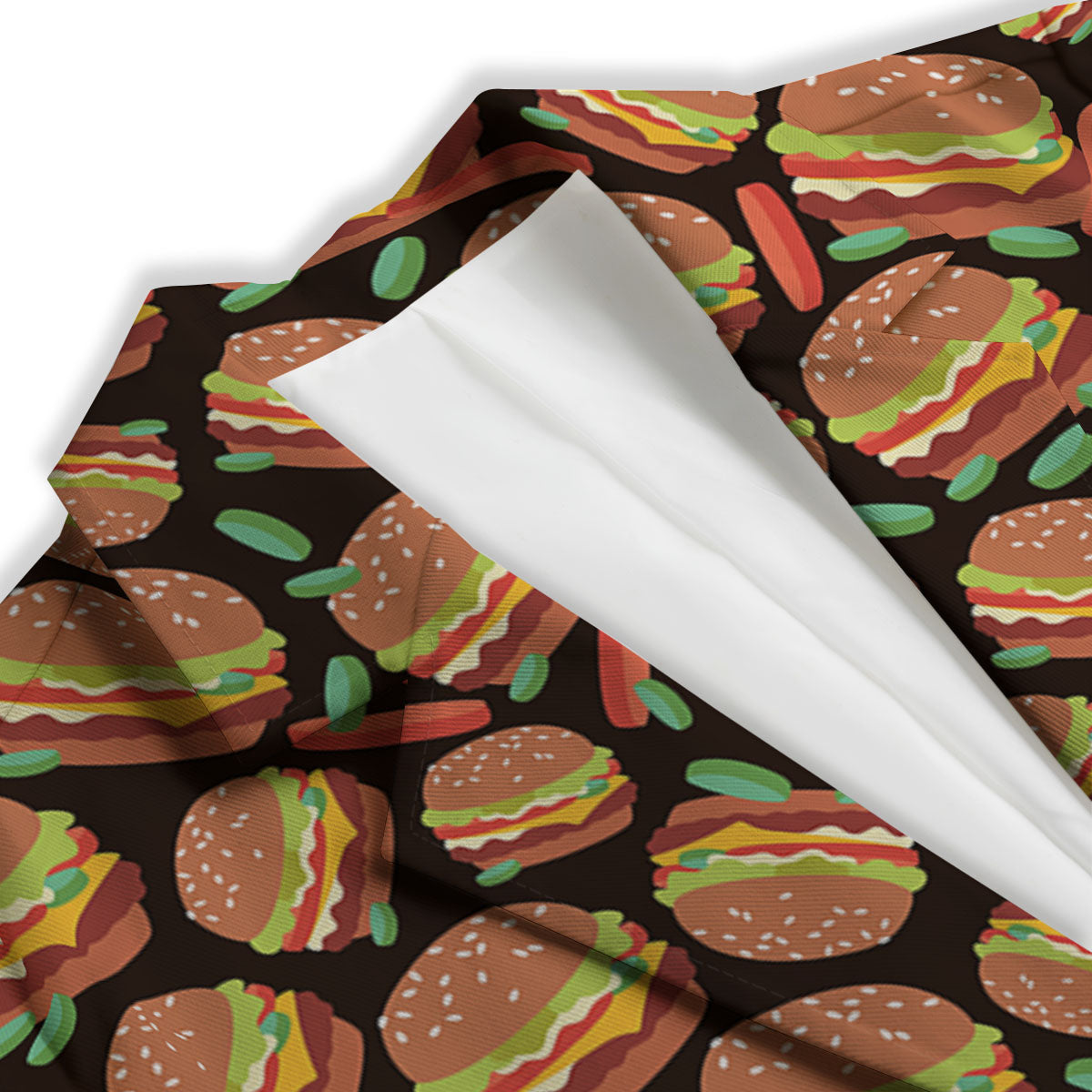 Cheeseburger Print Pattern Women's Blazer-grizzshop