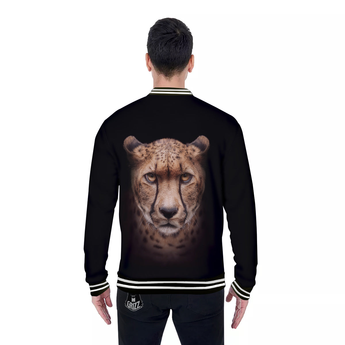 Cheetah Print Baseball Jacket-grizzshop