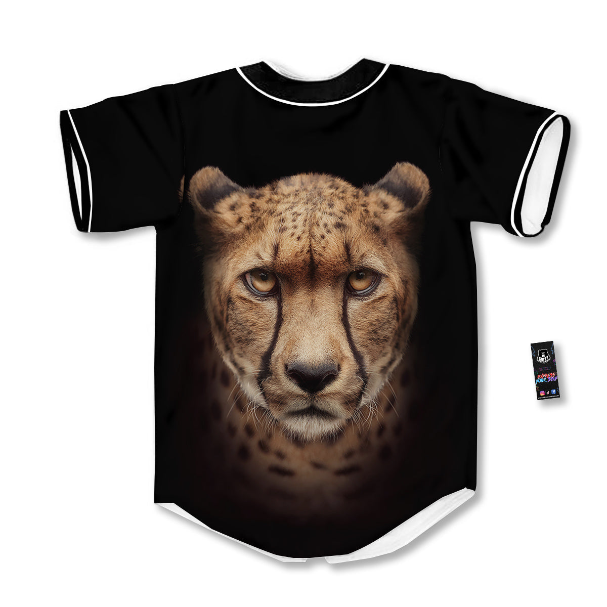Cheetah Print Baseball Jersey-grizzshop