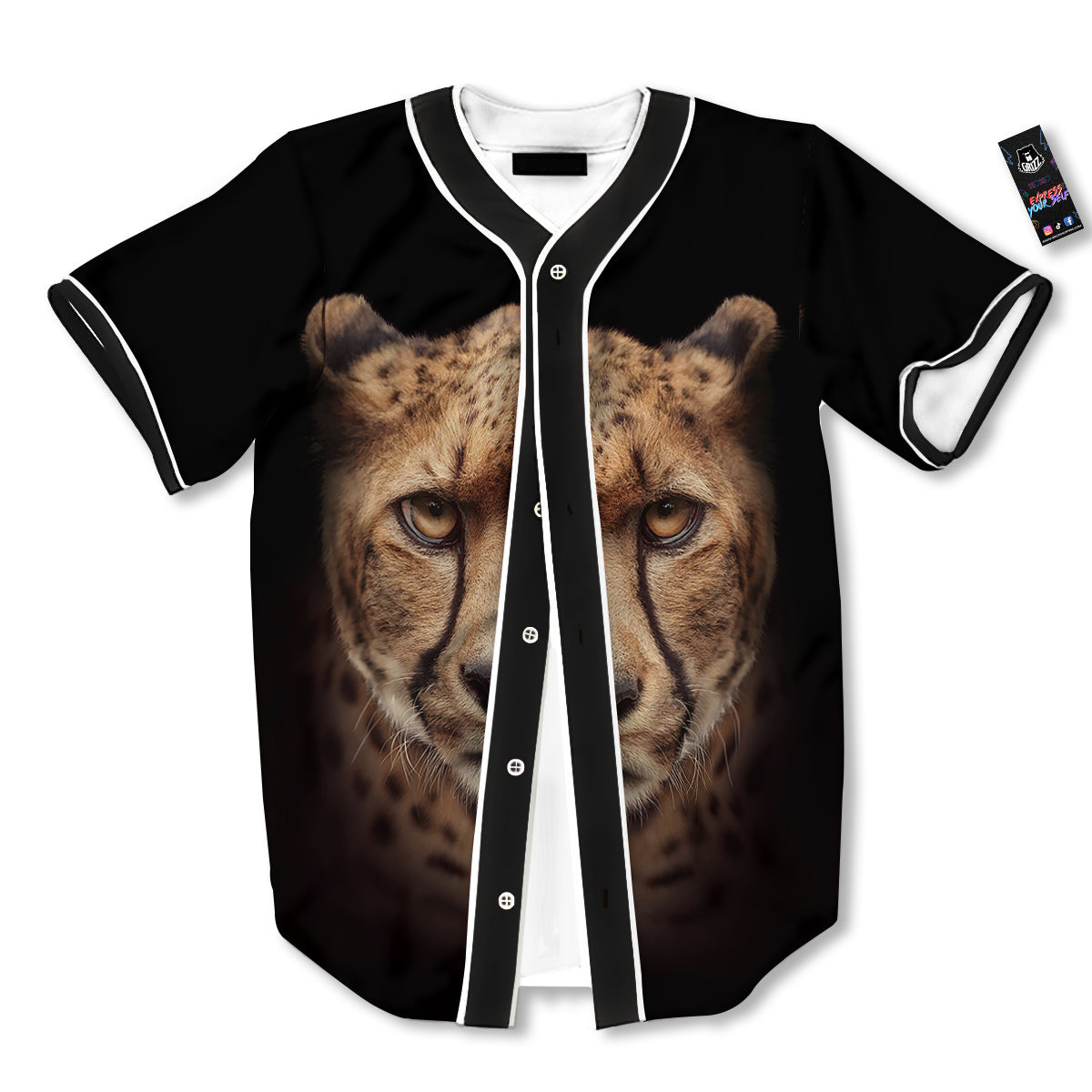 Cheetah Print Baseball Jersey-grizzshop