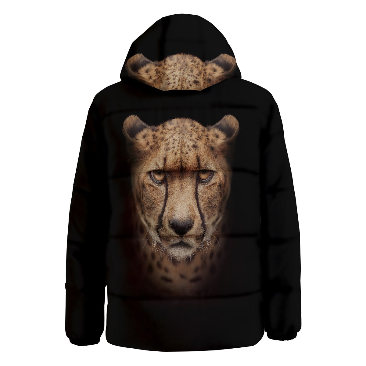 Cheetah Print Down Jacket-grizzshop