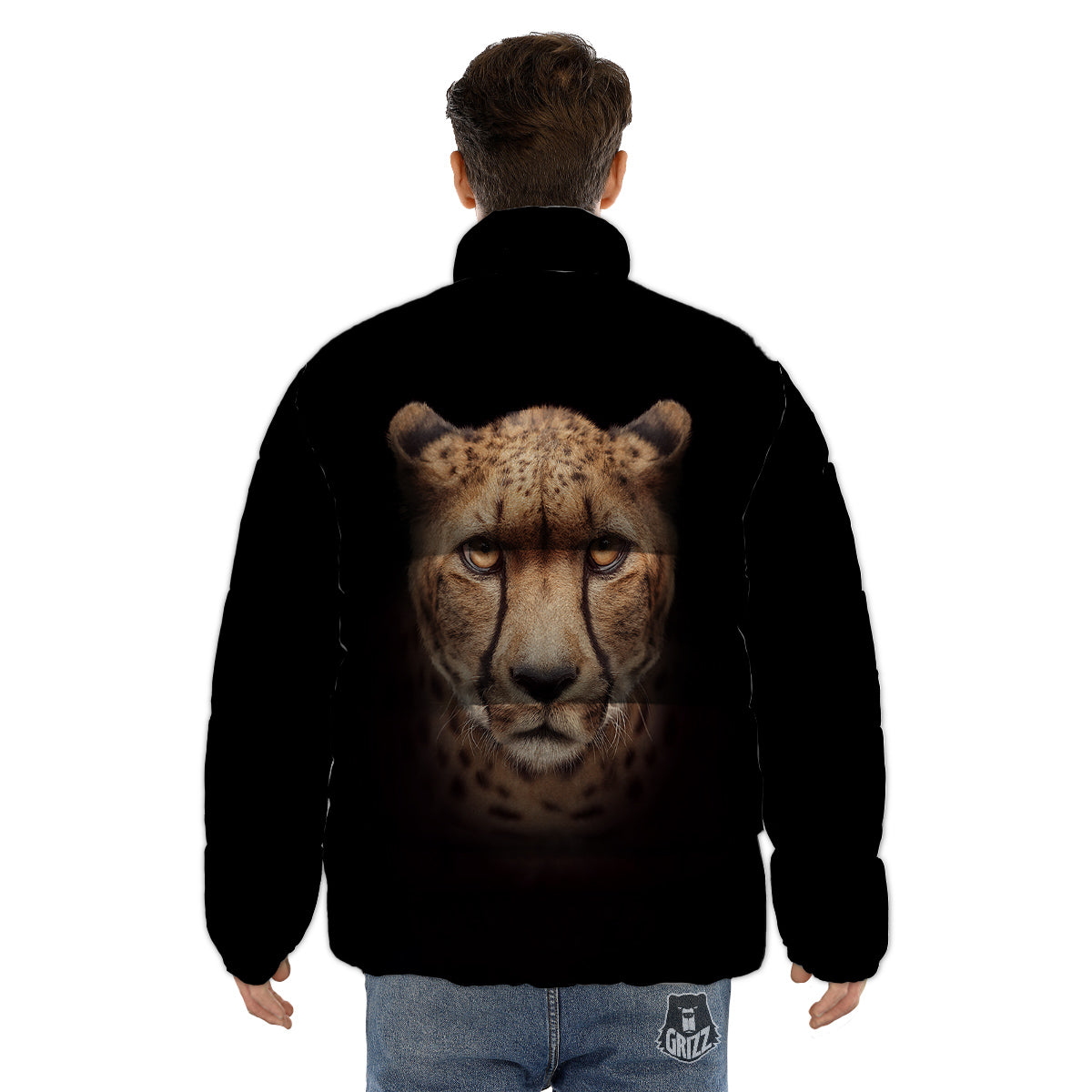Cheetah Print Puffer Jacket-grizzshop