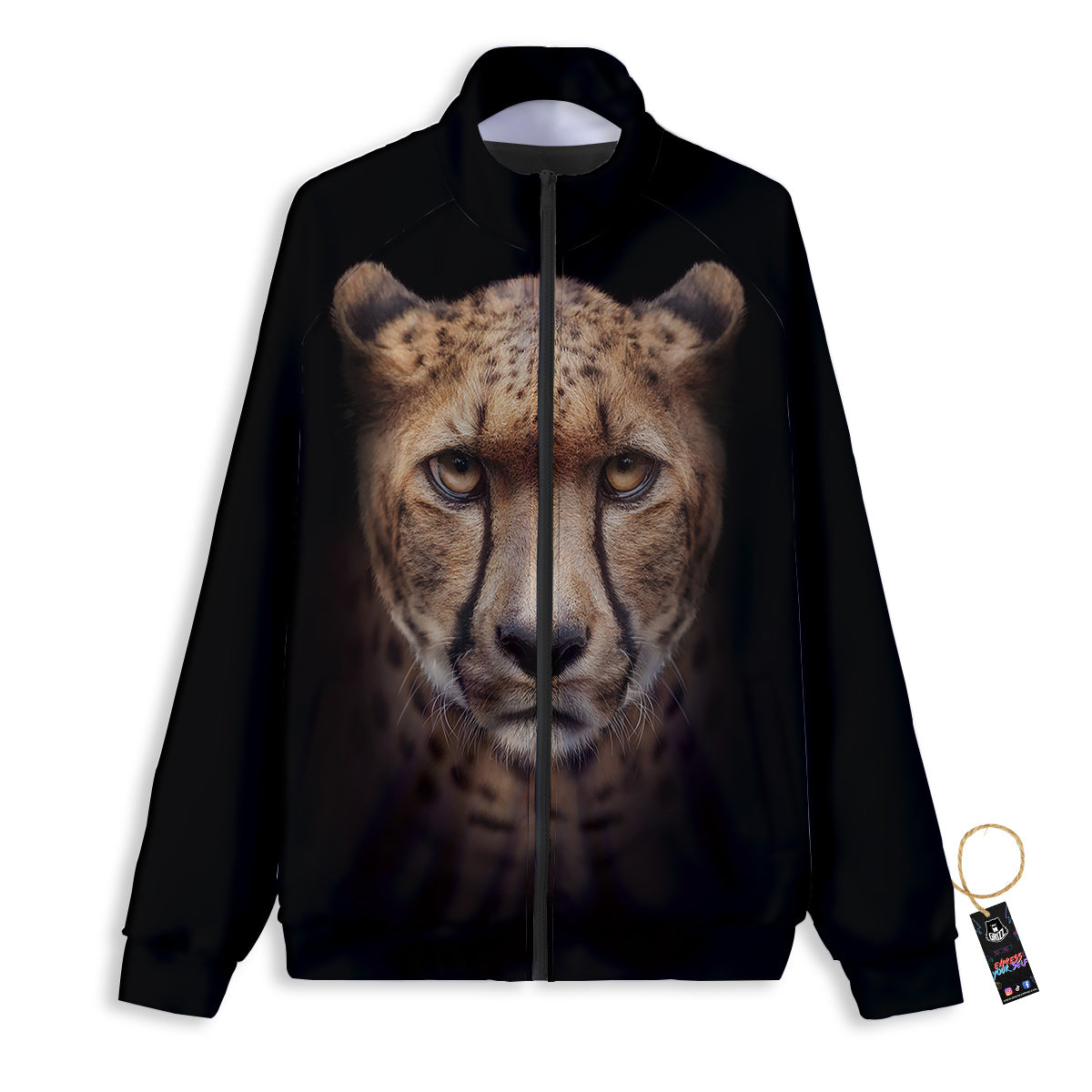 Cheetah Print Track Jacket-grizzshop