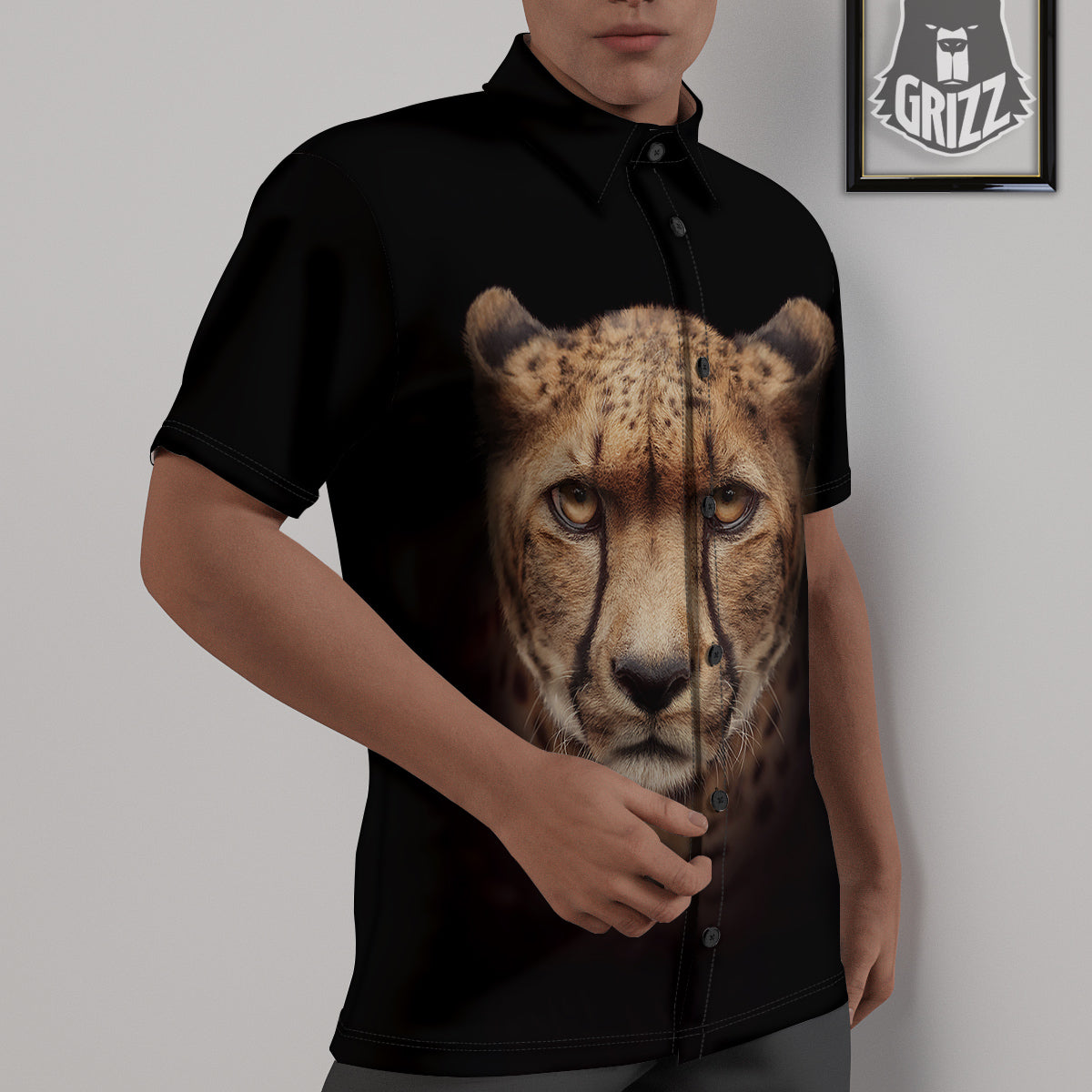 Cheetah Print Untucked Shirts-grizzshop
