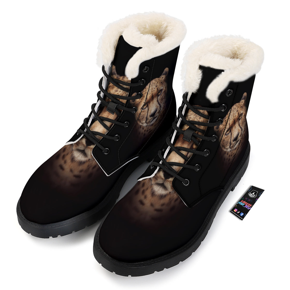 Cheetah Print Winter Boots-grizzshop