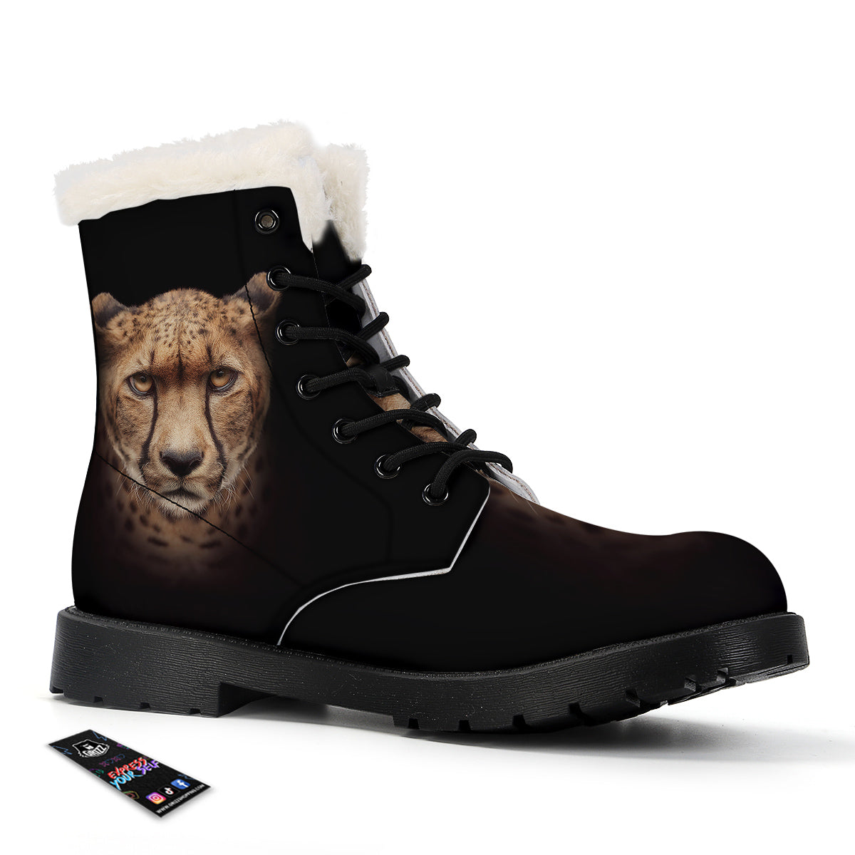 Cheetah Print Winter Boots-grizzshop