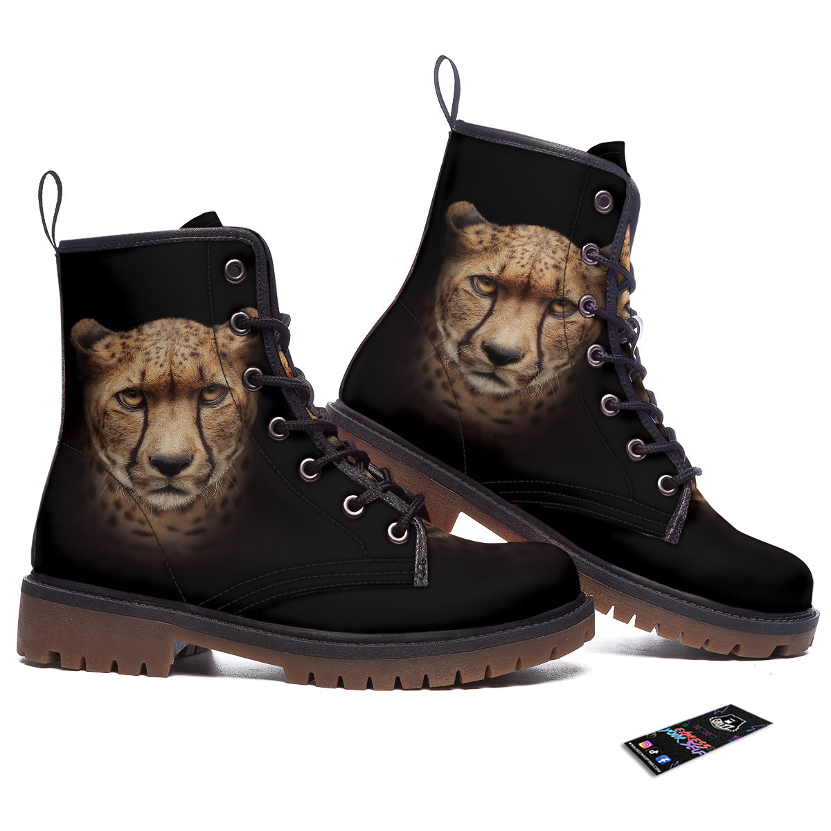 Cheetah Print Work Boots-grizzshop