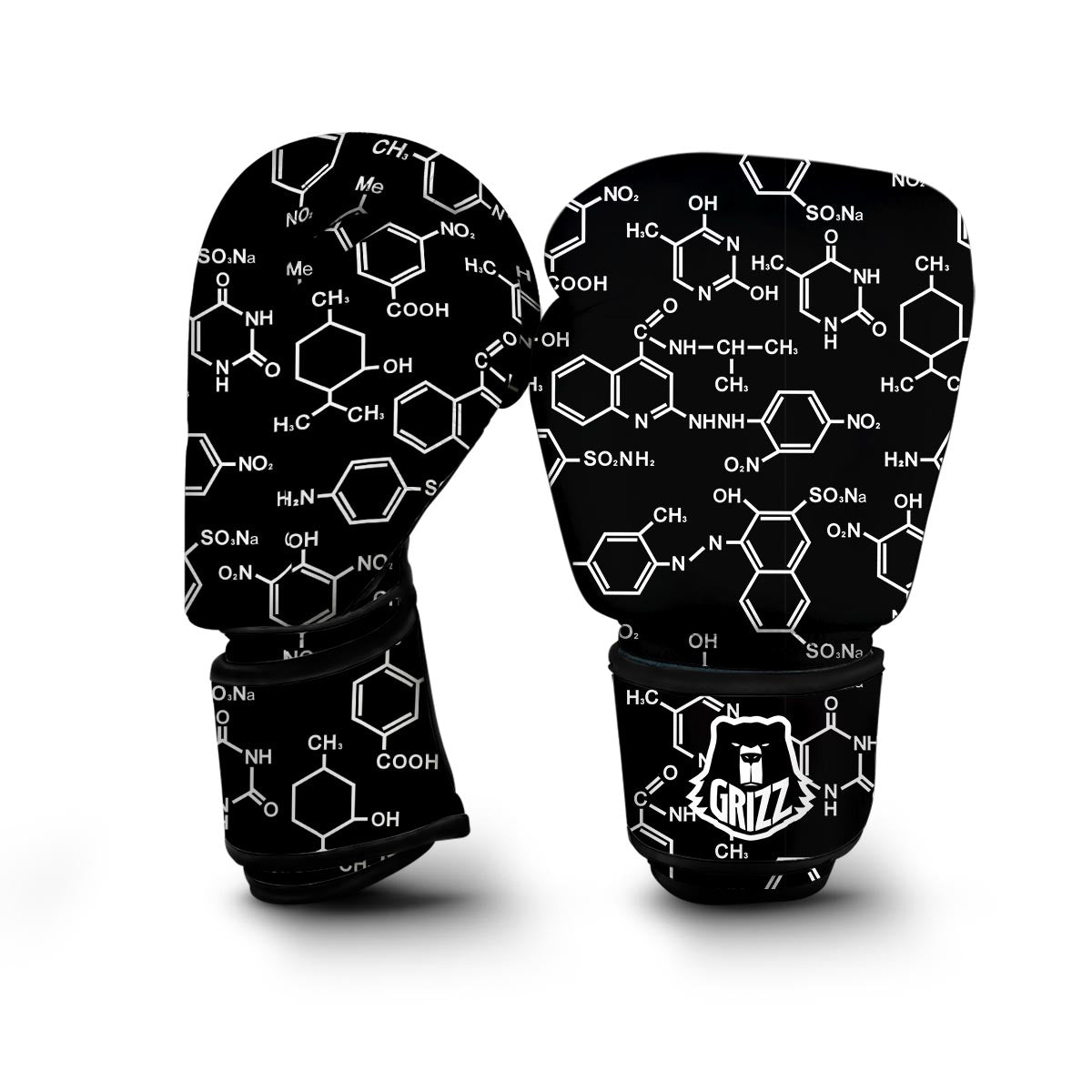 Chemistry Science Pattern Print Boxing Gloves-grizzshop