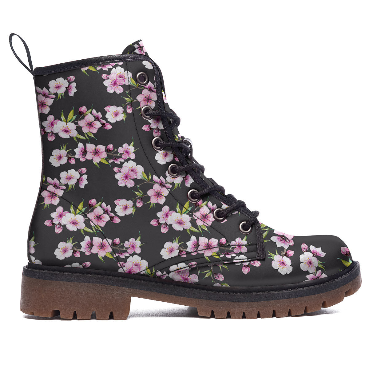 Cherry Blossom Chinese Print Pattern Work Boots-grizzshop