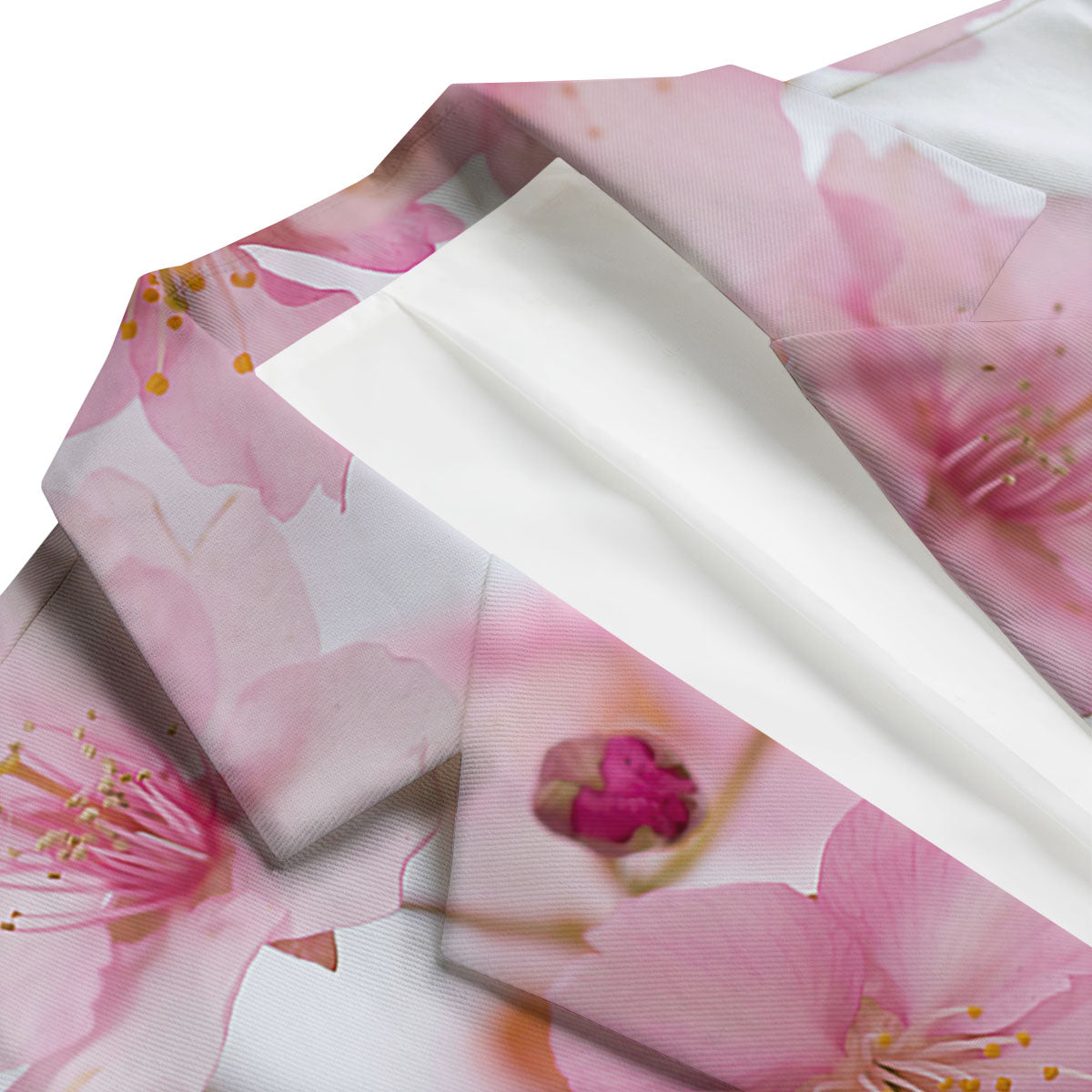 Cherry Blossom Pink Print Men's Blazer-grizzshop