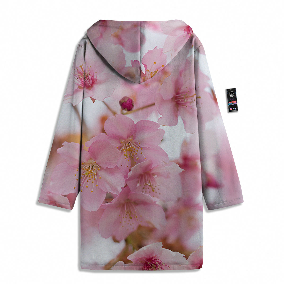 Cherry Blossom Pink Print Men's Windbreaker Jacket-grizzshop