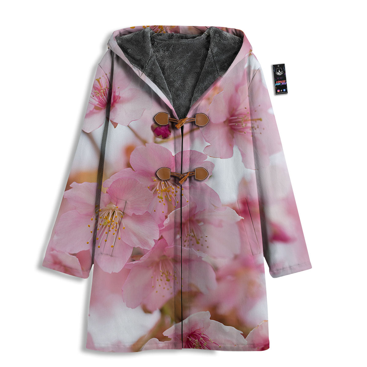 Cherry Blossom Pink Print Men's Windbreaker Jacket-grizzshop