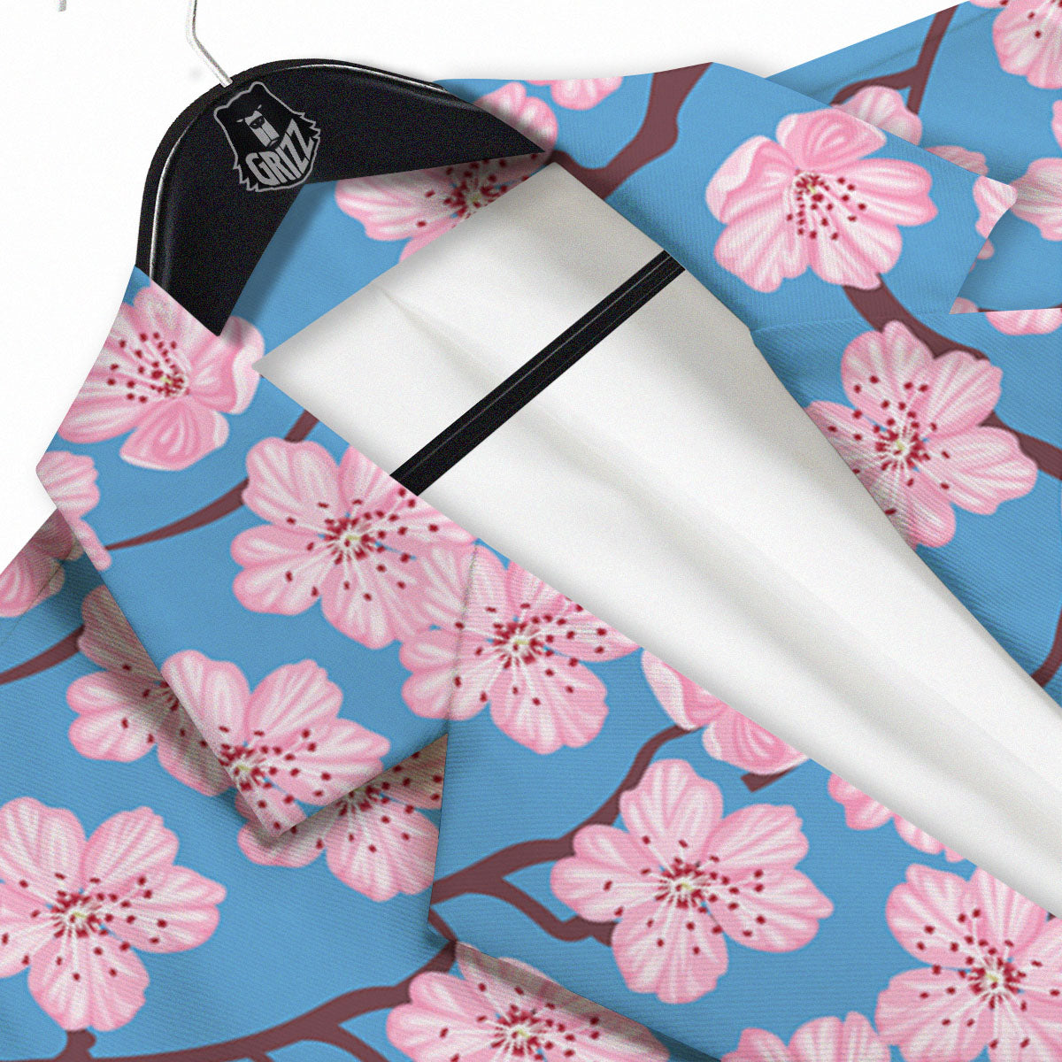 Cherry Blossom Pink Print Pattern Men's Sport Coat-grizzshop