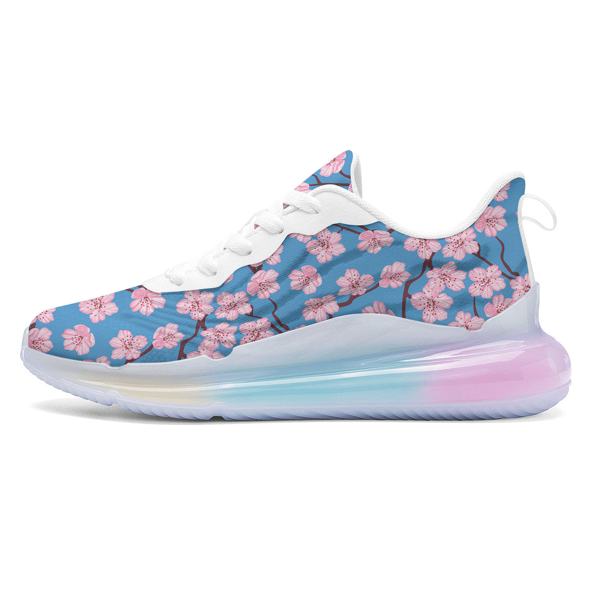 Cherry Blossom Pink Print Pattern Running Sneakers-grizzshop