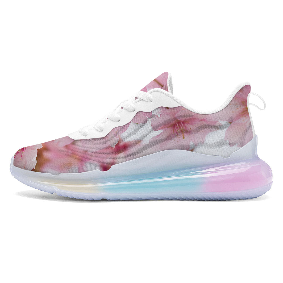 Cherry Blossom Pink Print Running Sneakers-grizzshop