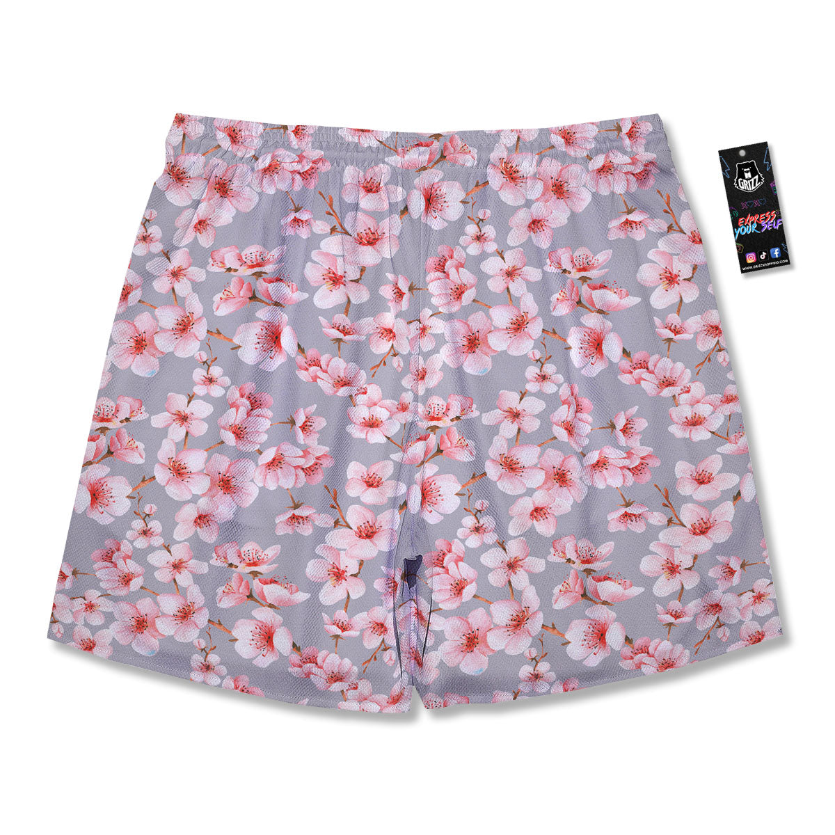 Cherry Blossom Pink Sakura Print Pattern Men's Running Shorts-grizzshop