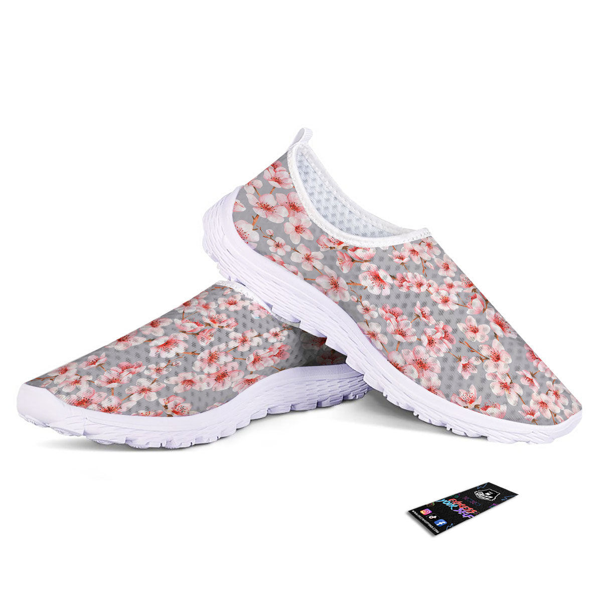 Cherry Blossom Pink Sakura Print Pattern Nurse Shoes-grizzshop