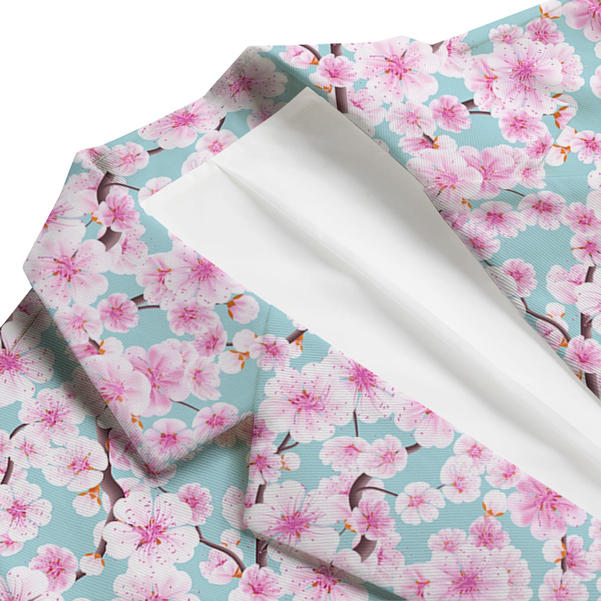 Cherry Blossom Sakura Blue Men's Blazer-grizzshop