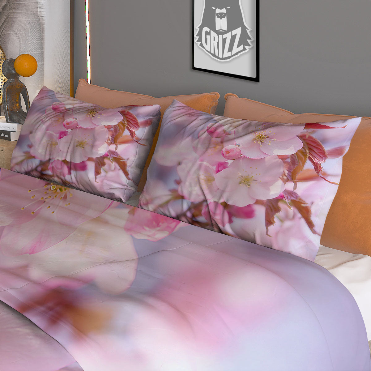 Candy Cane Xmas Print Pattern Duvet Cover Bedding Set
