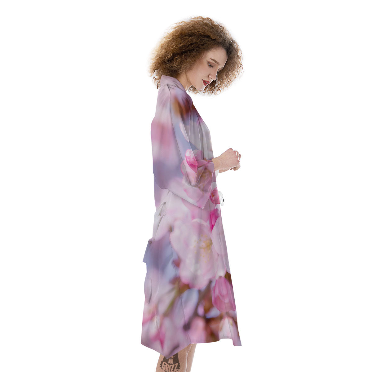 Cherry Blossom Sakura Flower Print Kimono-grizzshop