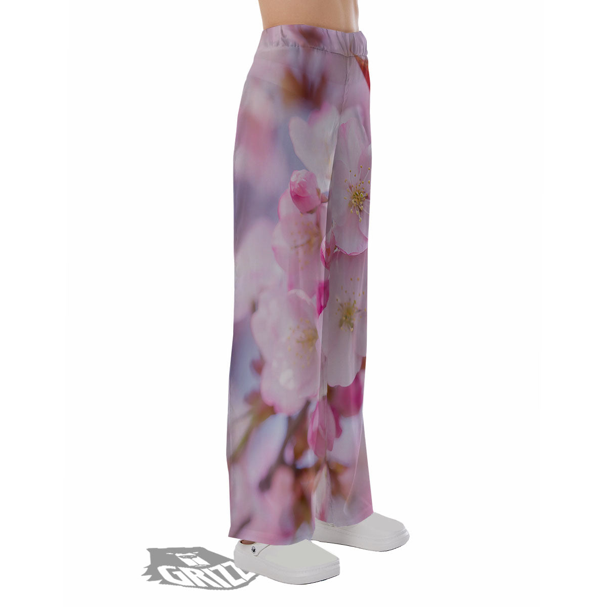 Cherry Blossom Sakura Flower Print Pajama Pants-grizzshop