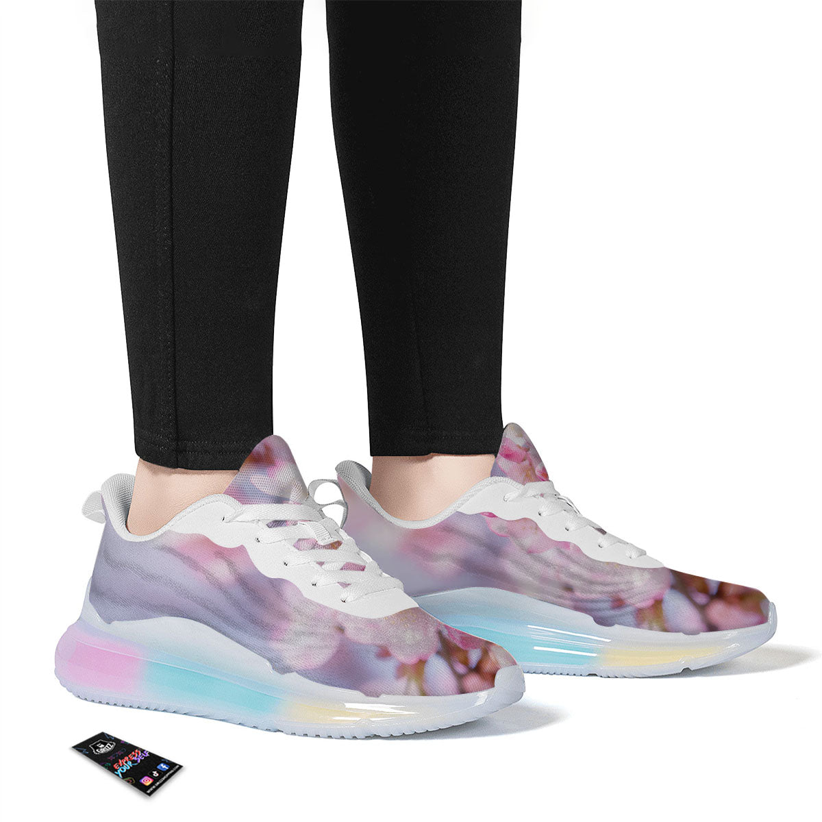 Cherry Blossom Sakura Flower Print Running Sneakers-grizzshop