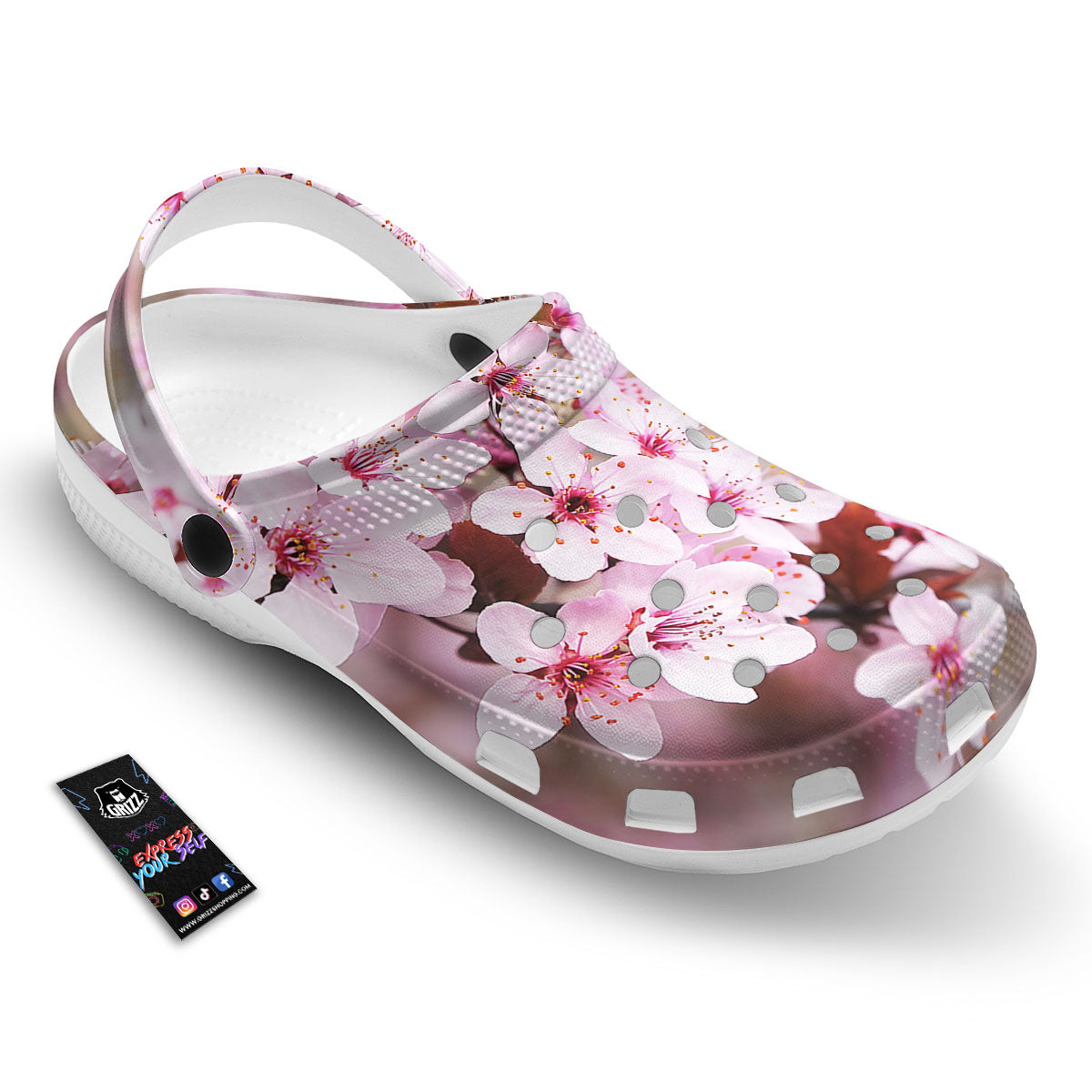 Cherry Blossom Sakura Print Clog-grizzshop