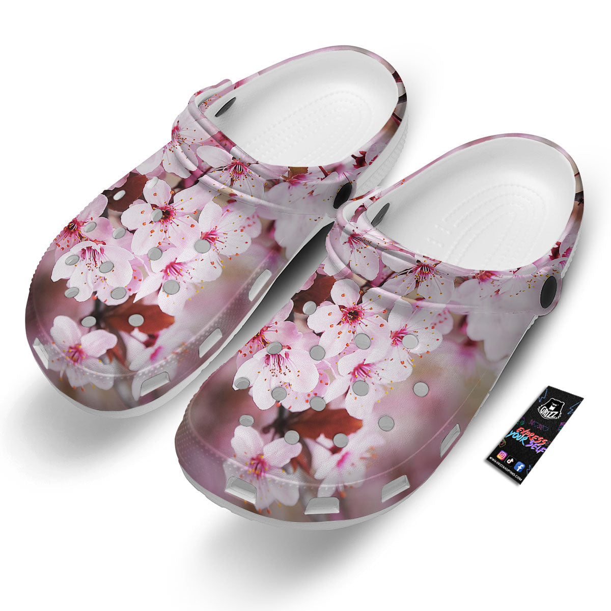 Cherry Blossom Sakura Print Clog-grizzshop