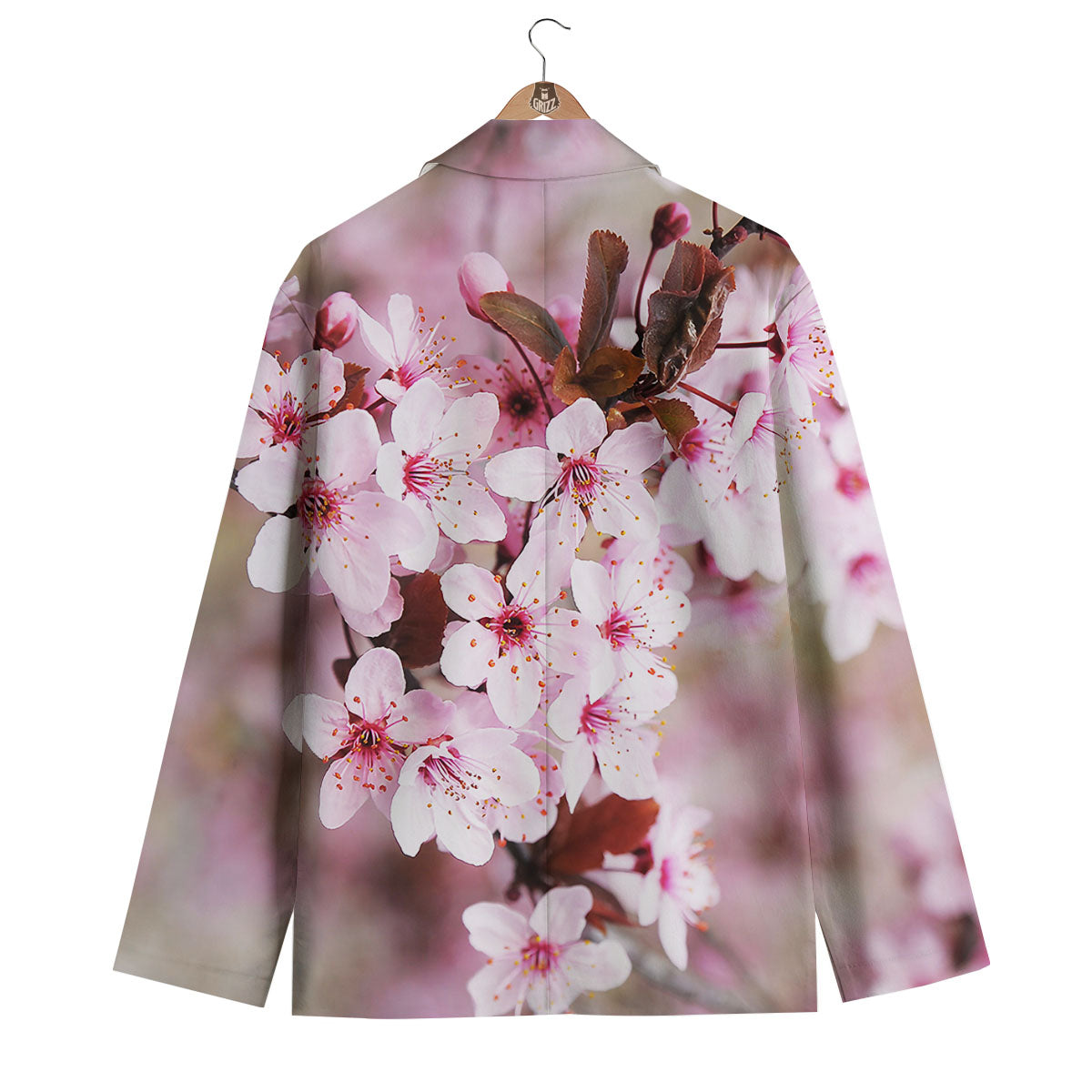 Cherry Blossom Sakura Print Men's Blazer-grizzshop