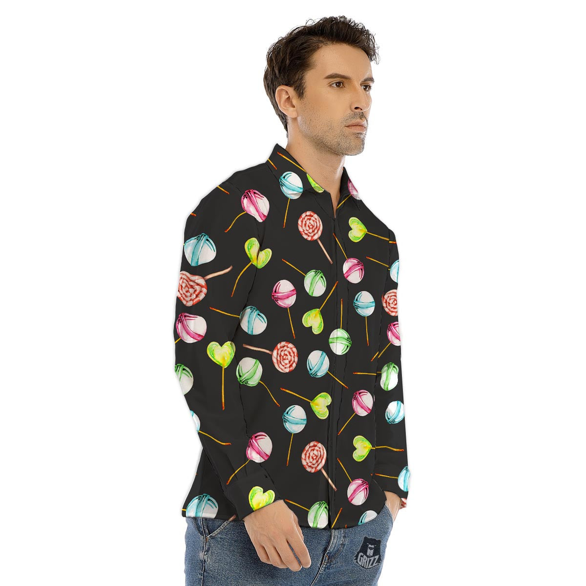 Cherry Blossom Sakura Print Men's Dress Shirts-grizzshop
