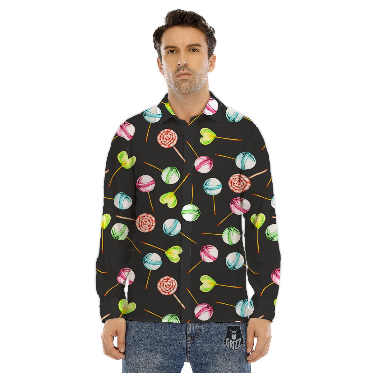 Cherry Blossom Sakura Print Men's Dress Shirts-grizzshop