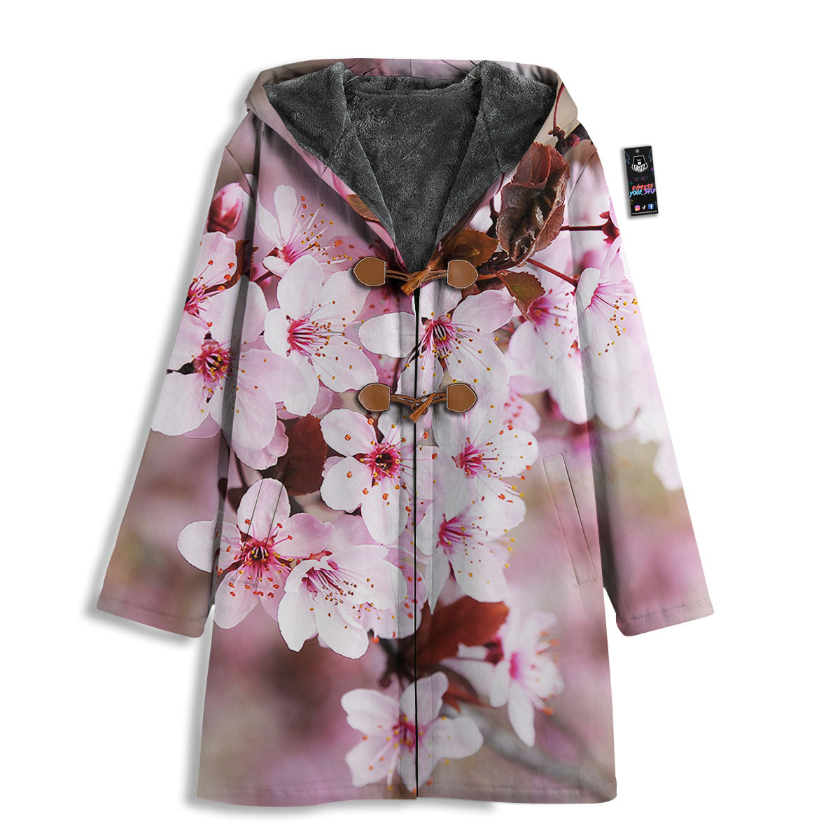 Cherry Blossom Sakura Print Men's Windbreaker Jacket-grizzshop