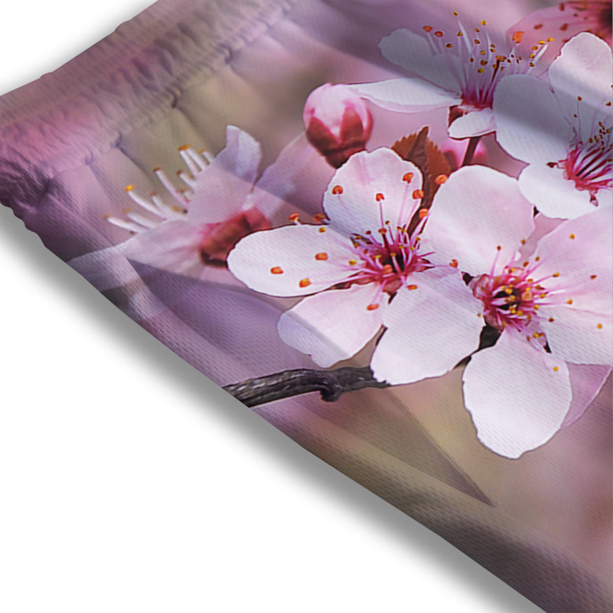 Cherry Blossom Sakura Print Mesh Shorts