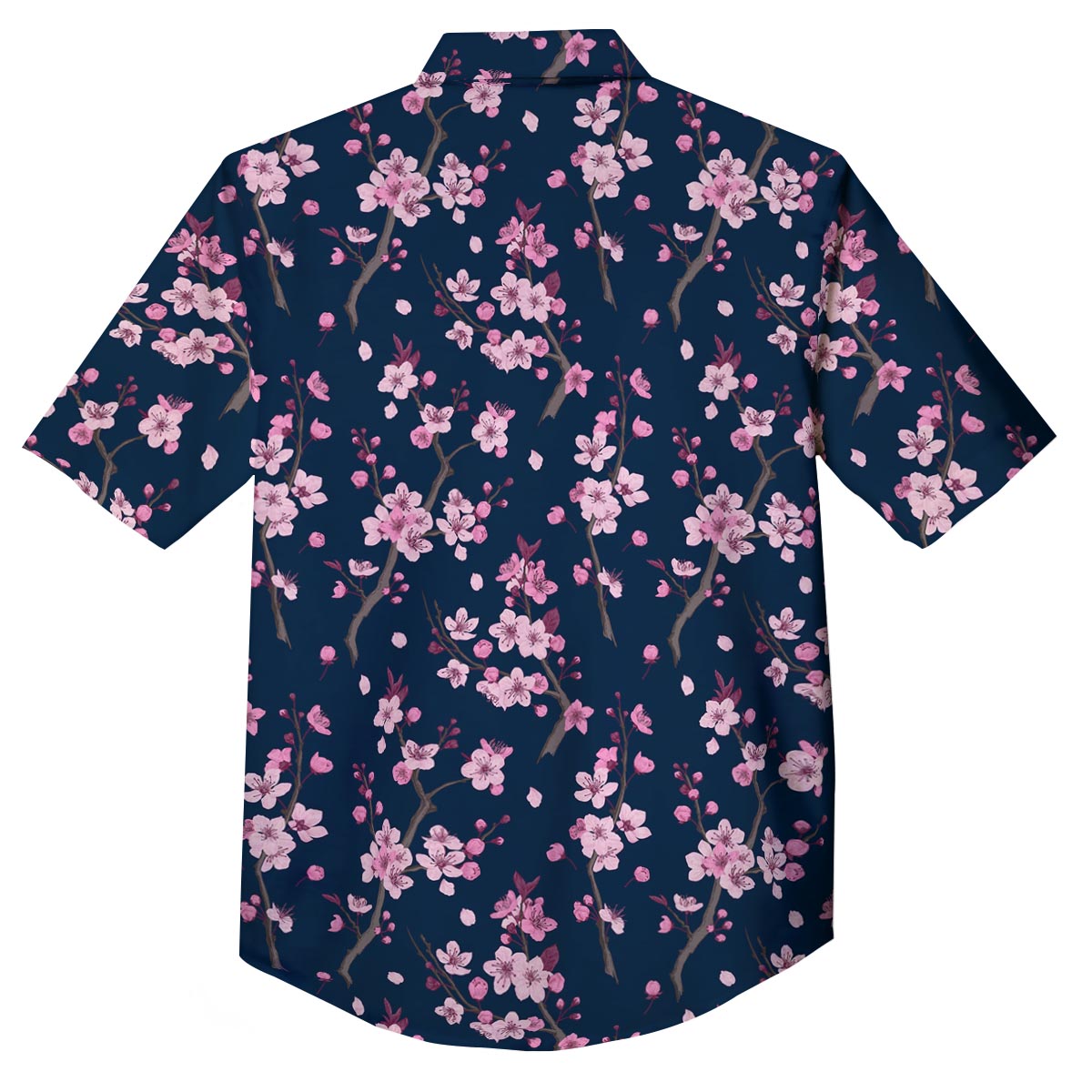 Cherry Blossom Sakura Print Pattern Button Up Shirt-grizzshop