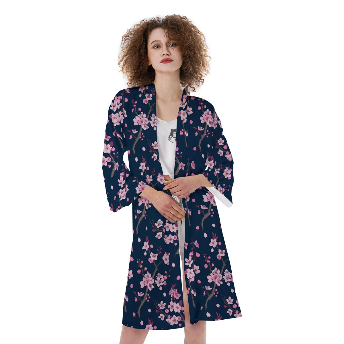 Cherry Blossom Sakura Print Pattern Kimono-grizzshop