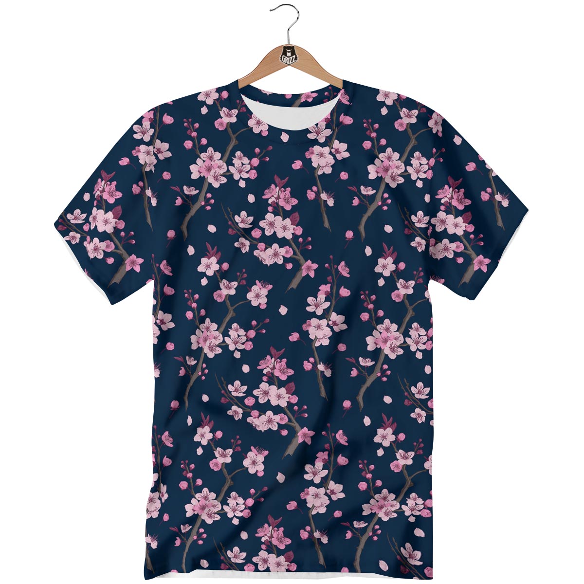 Cherry Blossom Sakura Print Pattern T-Shirt-grizzshop