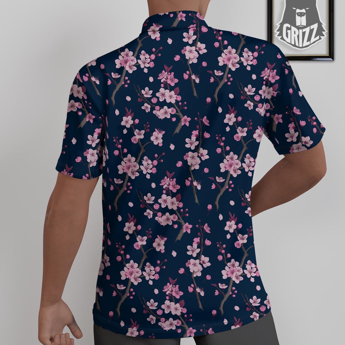 Cherry Blossom Sakura Print Pattern Untucked Shirts-grizzshop