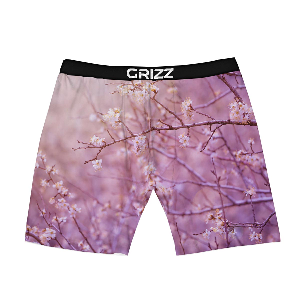 Cherry Blossom Sunrise Japanese Print Boxer Briefs-grizzshop