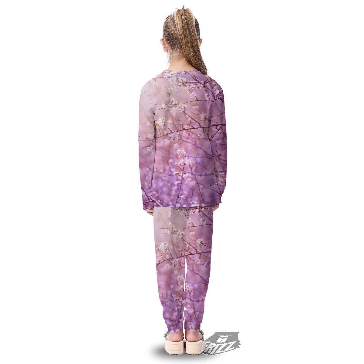 Cherry Blossom Sunrise Japanese Print Kid's Pajamas-grizzshop
