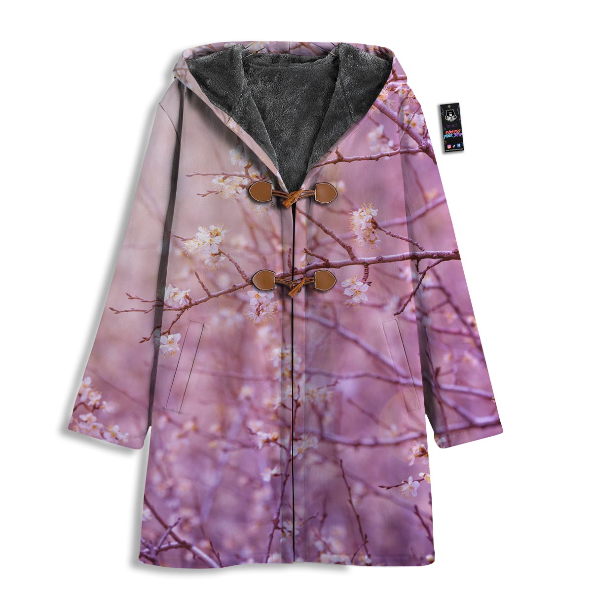 Cherry Blossom Sunrise Japanese Print Men's Windbreaker Jacket-grizzshop
