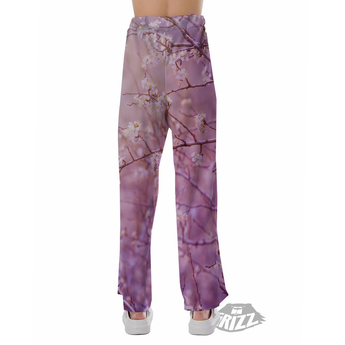 Cherry Blossom Sunrise Japanese Print Pajama Pants-grizzshop
