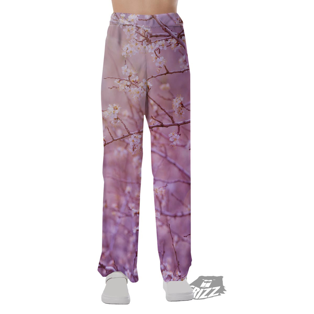 Cherry Blossom Sunrise Japanese Print Pajama Pants-grizzshop