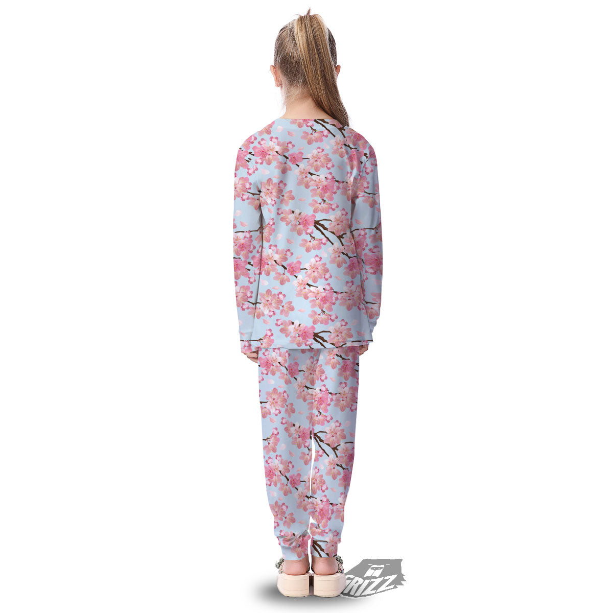 Cherry Blossom Tree Japanese Print Pattern Kid's Pajamas-grizzshop