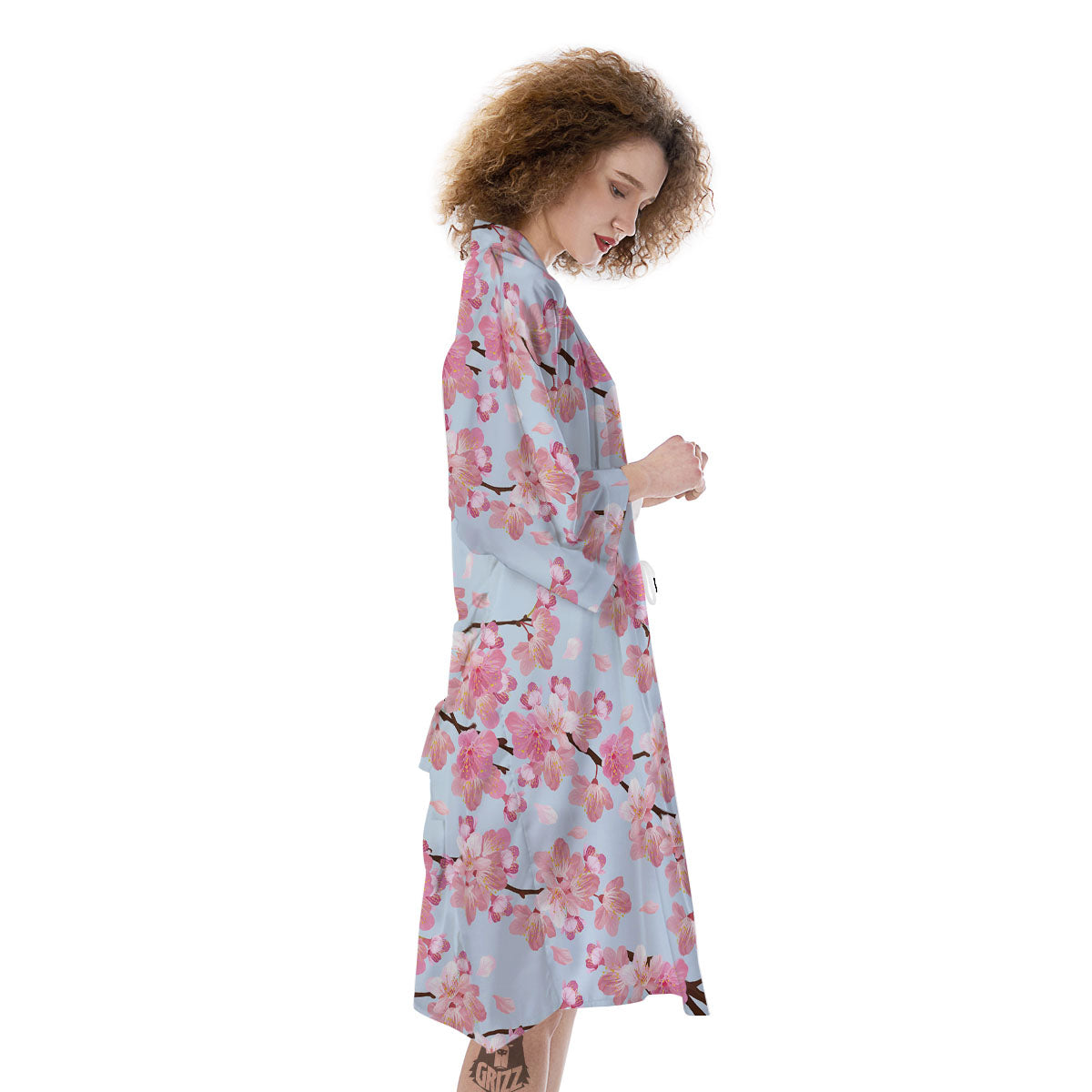 Cherry Blossom Tree Japanese Print Pattern Kimono-grizzshop