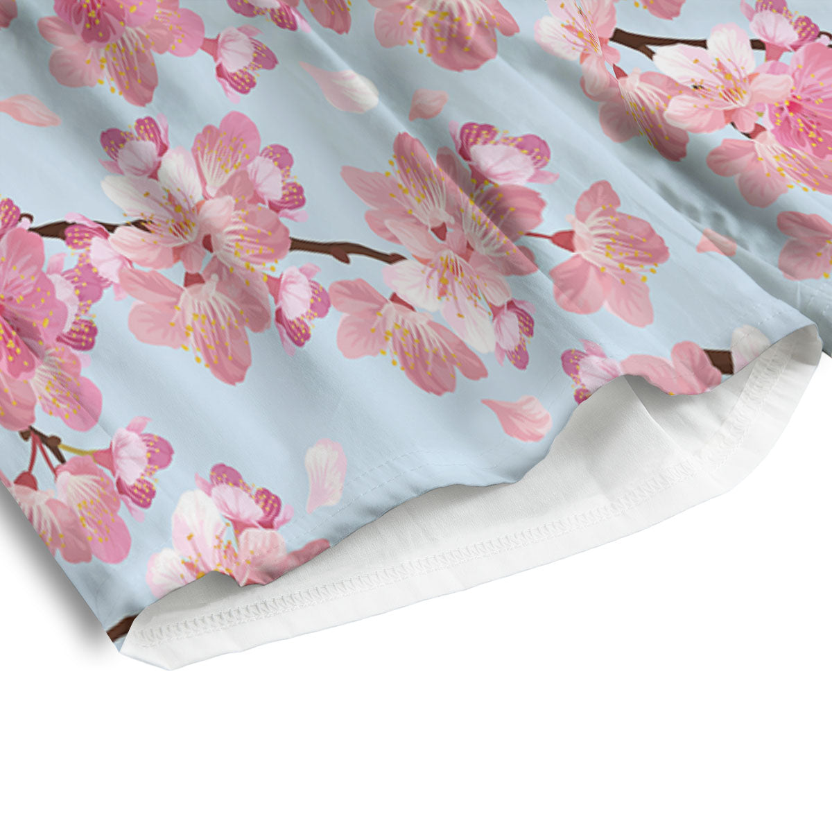 Cherry Blossom Tree Japanese Print Pattern Men's Athletic Shorts