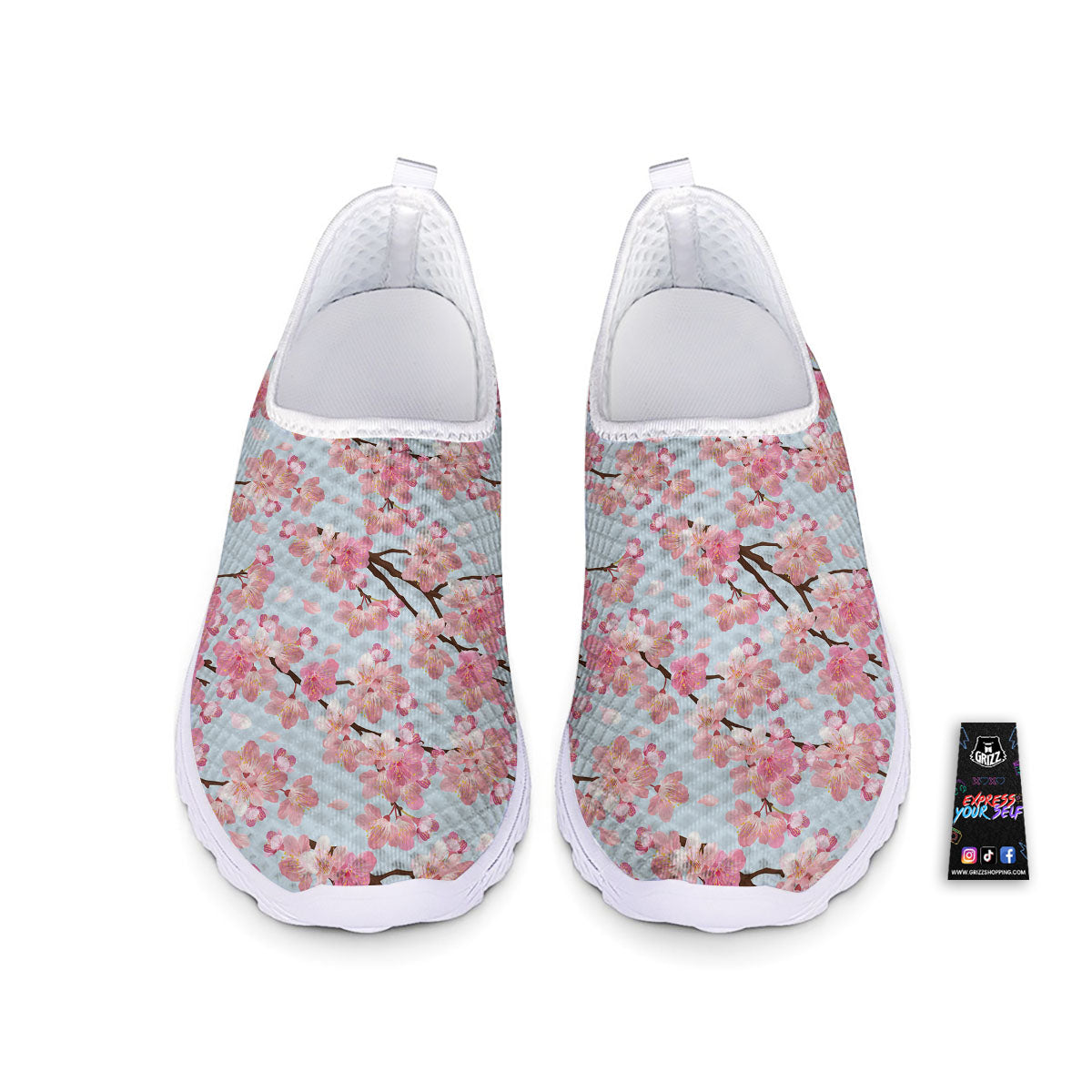 Cherry Blossom Tree Japanese Print Pattern Nurse Shoes-grizzshop