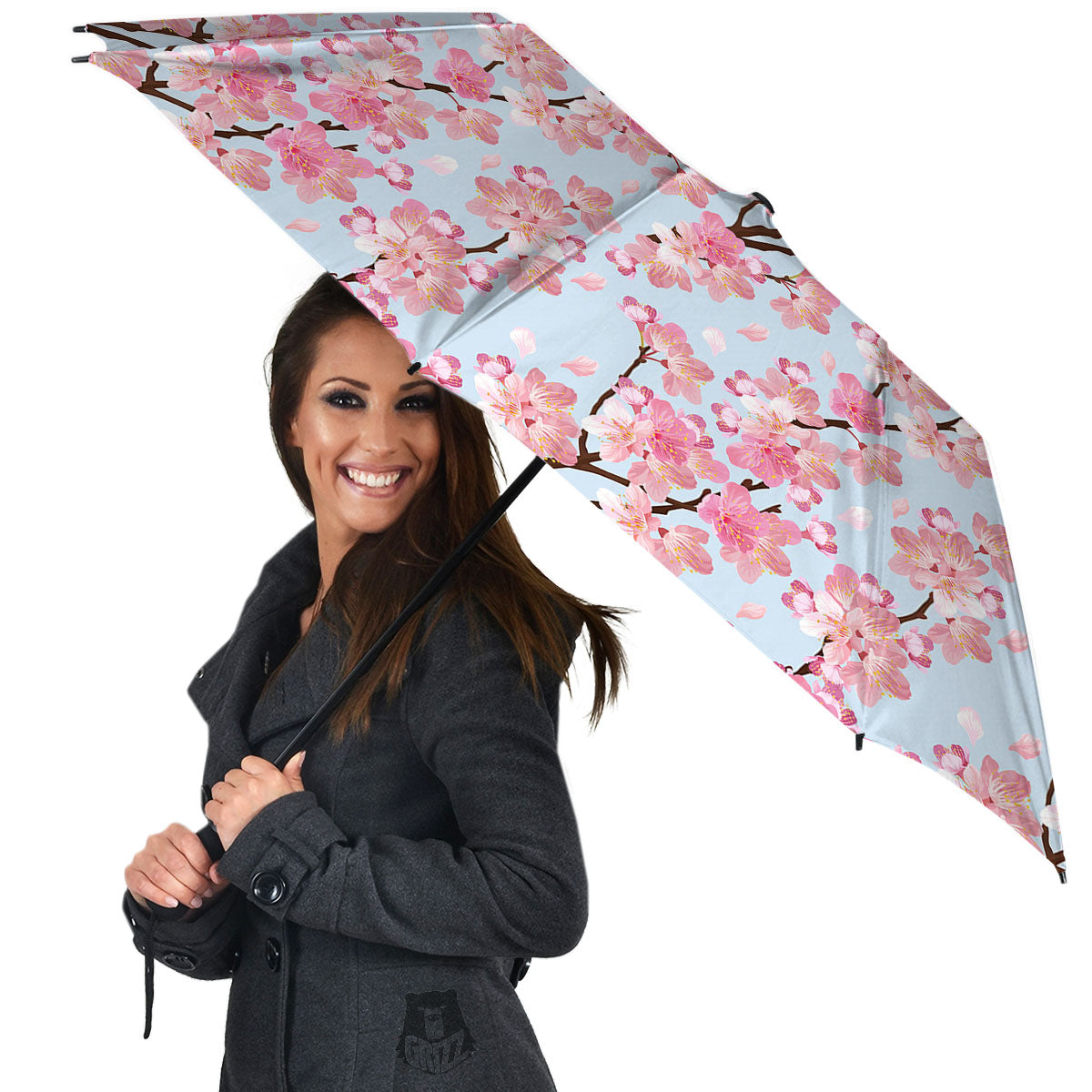 Cherry Blossom Tree Japanese Print Pattern Umbrella-grizzshop