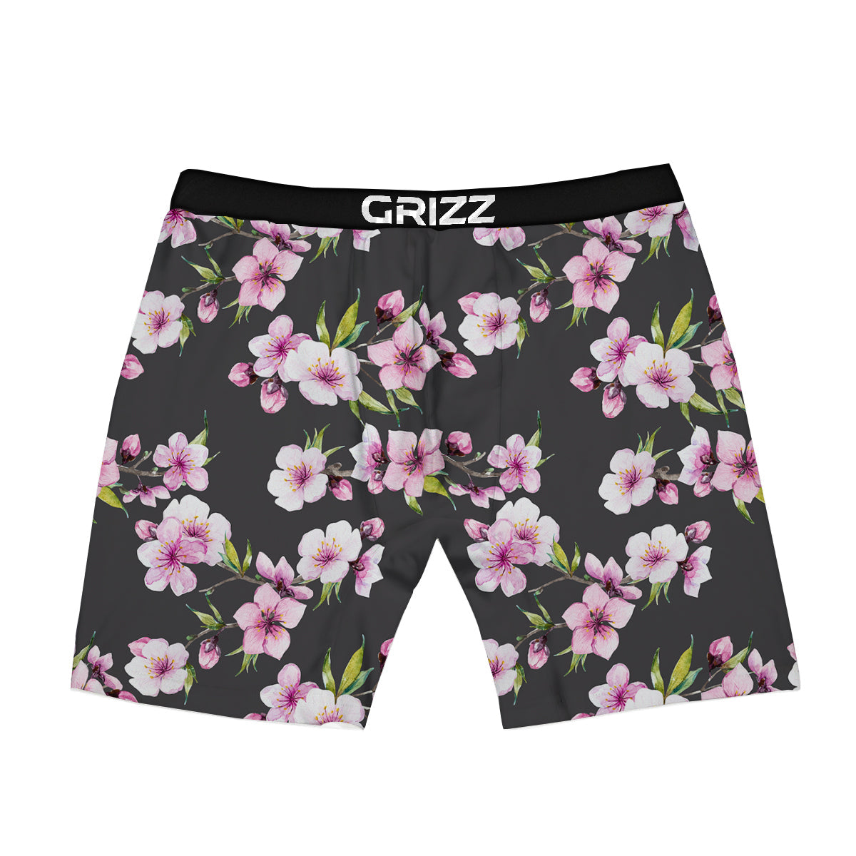 Cherry Blossom Watercolor Print Pattern Boxer Briefs-grizzshop