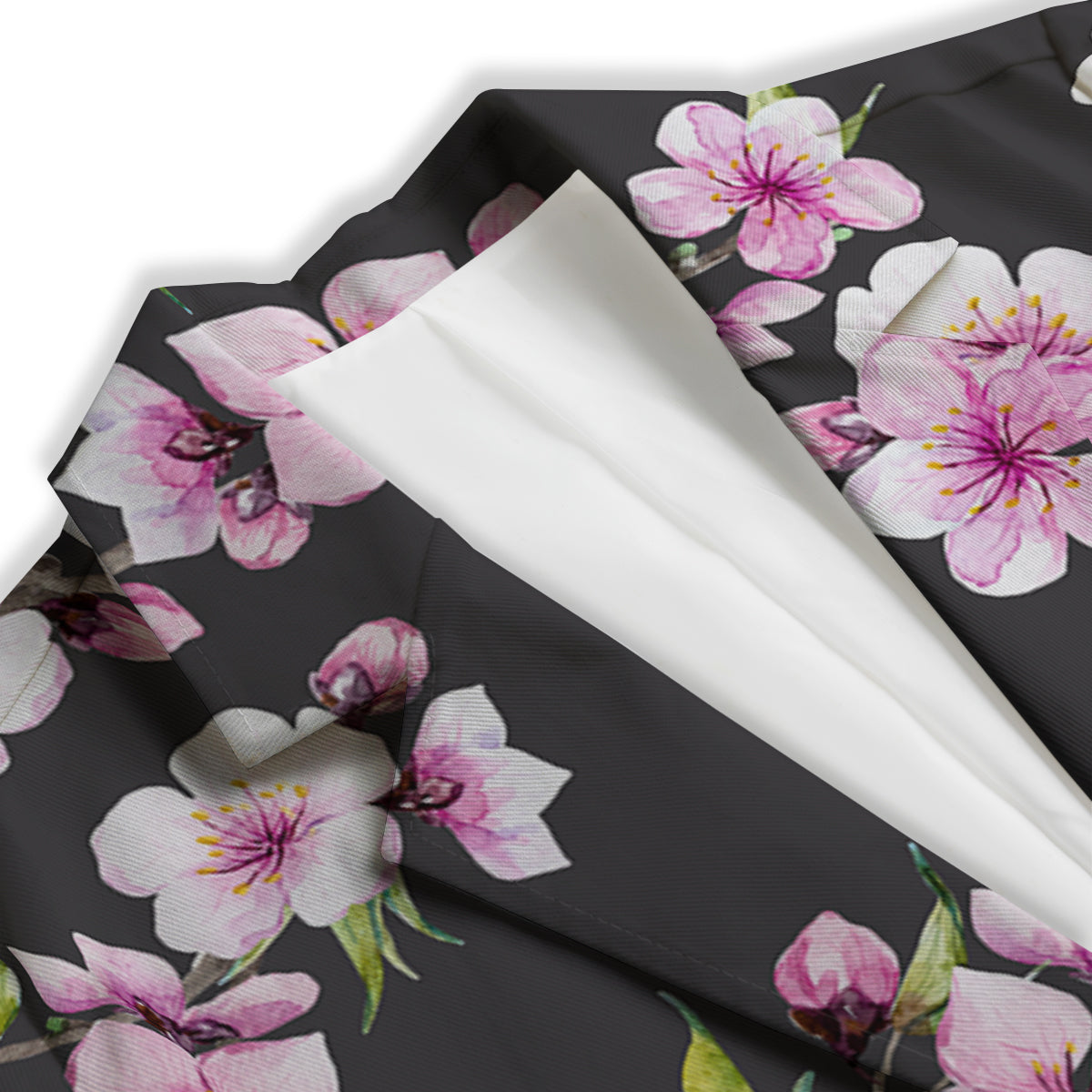 Cherry Blossom Watercolor Print Pattern Women's Blazer-grizzshop