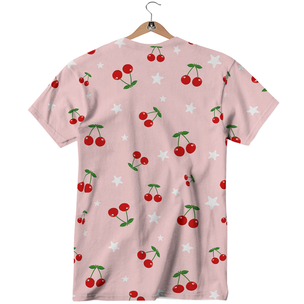 Cherry Pink Print Pattern T-Shirt-grizzshop